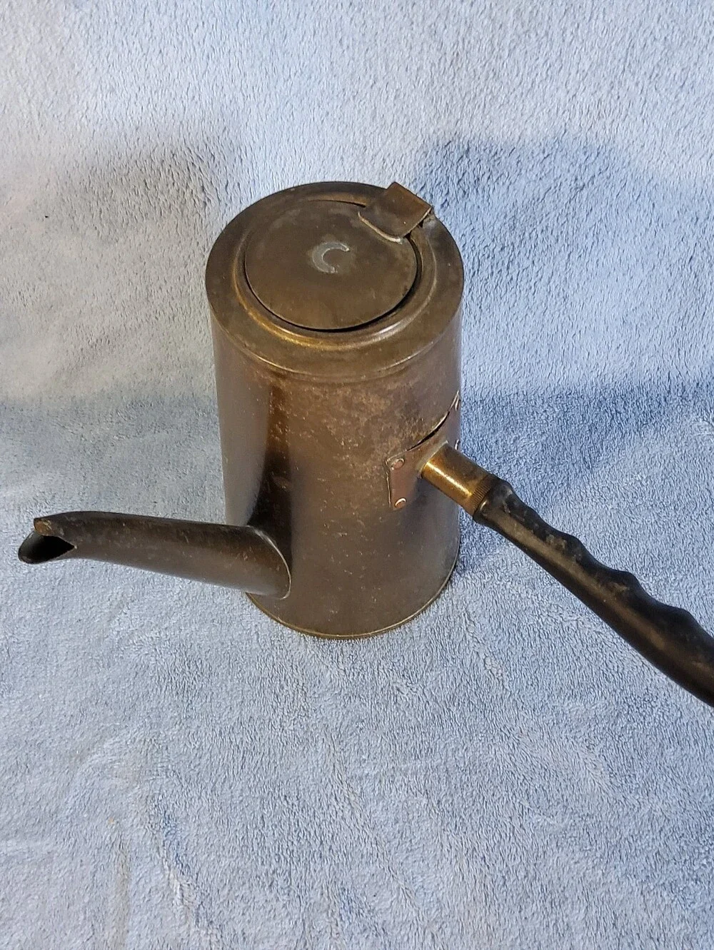 Vintage Brass Turkish Coffee Pot Side / Handle Watering Can / Tallow Pot Japan